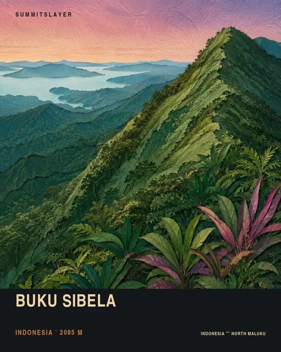 Gunung Bukusibela T-shirt mockup