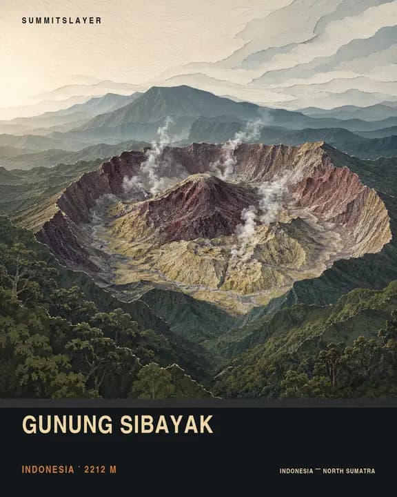 Dolok Sibayak T-shirt mockup