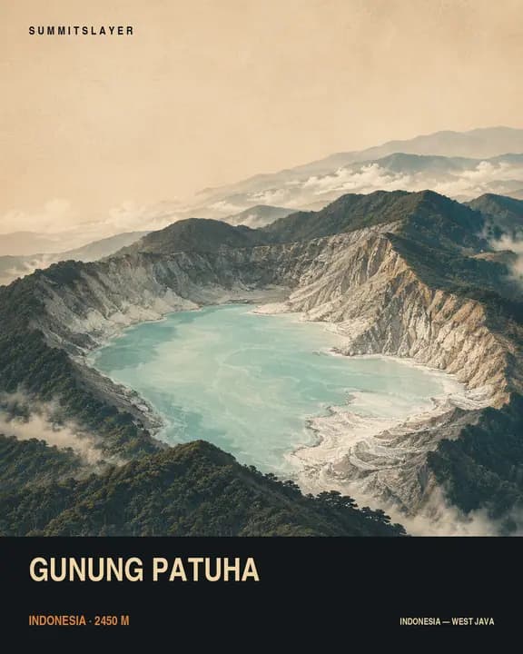 Gunung Patuha T-shirt mockup