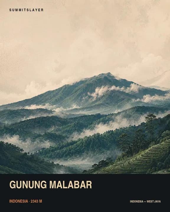 Gunung Puncakbesar T-shirt mockup