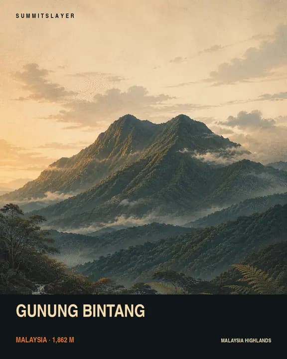 Mount Bintang T-shirt mockup