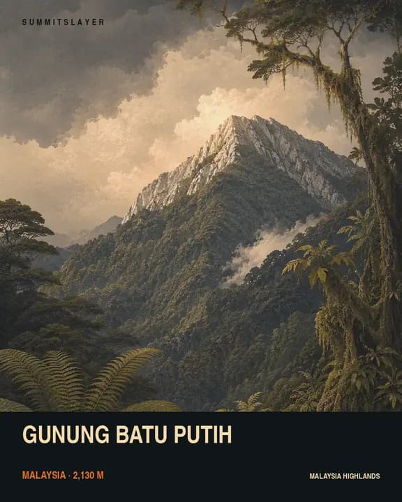 Mount Batu Putih T-shirt mockup