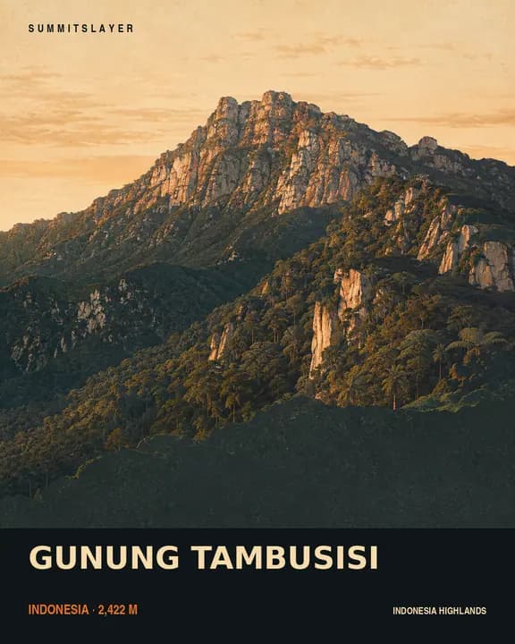 Gunung Tambusisi T-shirt mockup