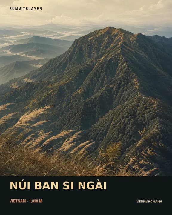 Núi Ban Si Ngài T-shirt mockup