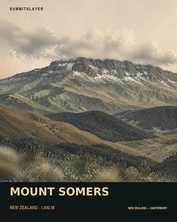 Mount Somers T-shirt mockup