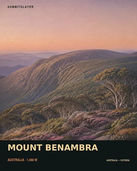 Mount Benambra T-shirt mockup