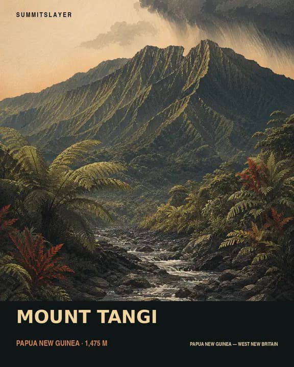 Mount Tangi T-shirt mockup
