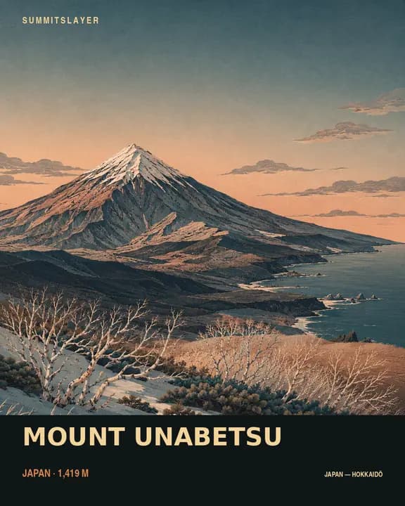 Unabetsu-dake T-shirt mockup