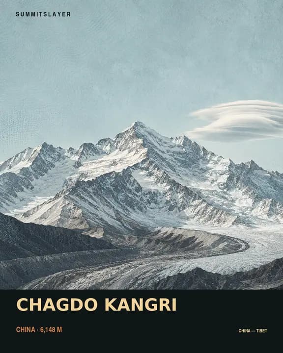 Chagdo Kangri T-shirt mockup