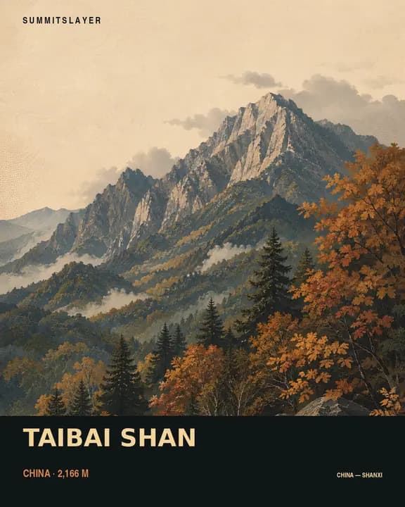 Taibai Shan T-shirt mockup