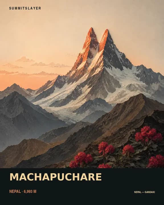 Māchhāpuchchhre T-shirt mockup