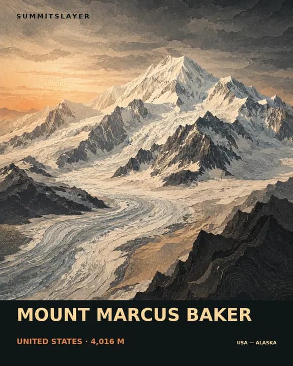 Mount Marcus Baker T-shirt mockup