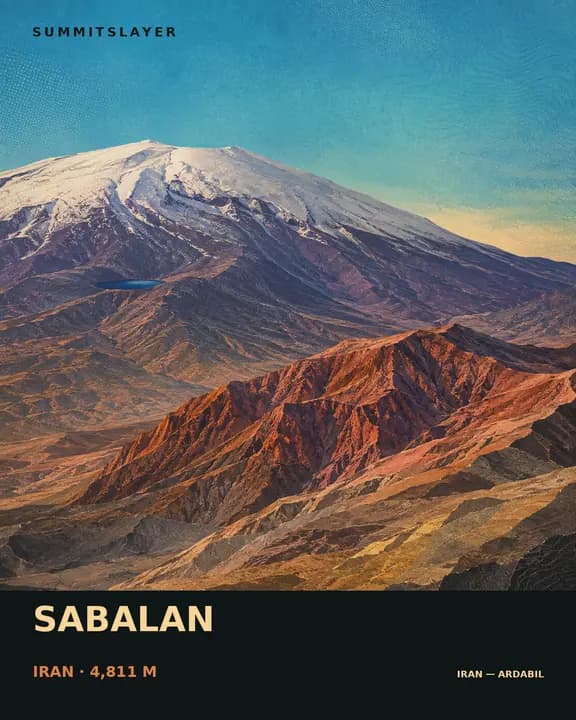 Kūh-e Sabalān T-shirt mockup