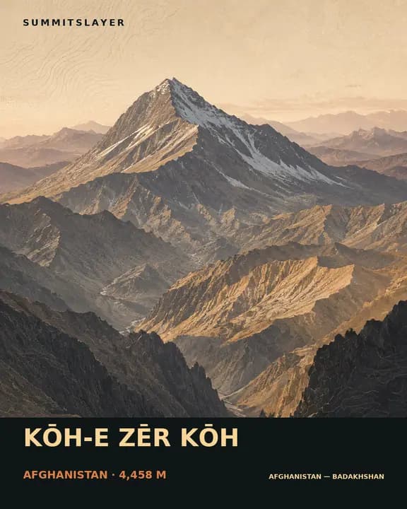 Kōh-e Zēr Kōh T-shirt mockup