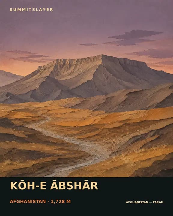 Kōh-e Ābshār T-shirt mockup