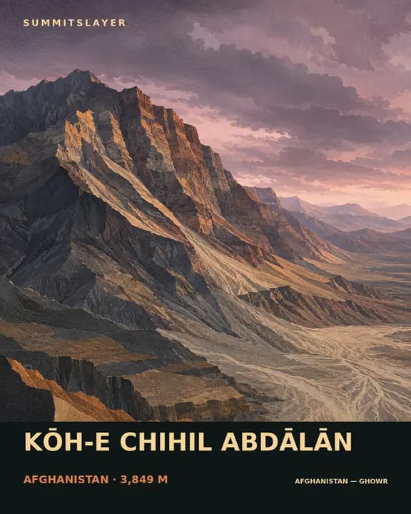 Kōh-e Chihil Abdālān T-shirt mockup