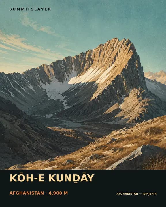 Kōh-e Kunḏāy T-shirt mockup