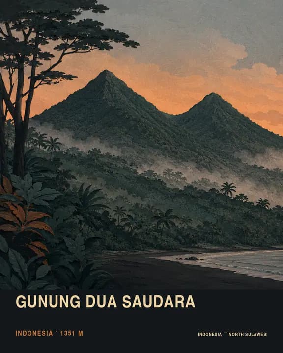 Gunung Duasaudara T-shirt mockup