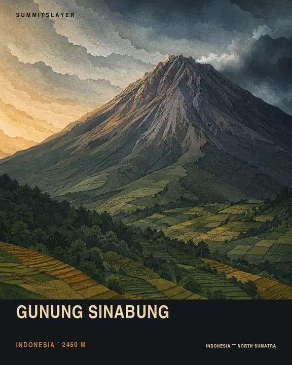 Gunung Sinabung T-shirt mockup