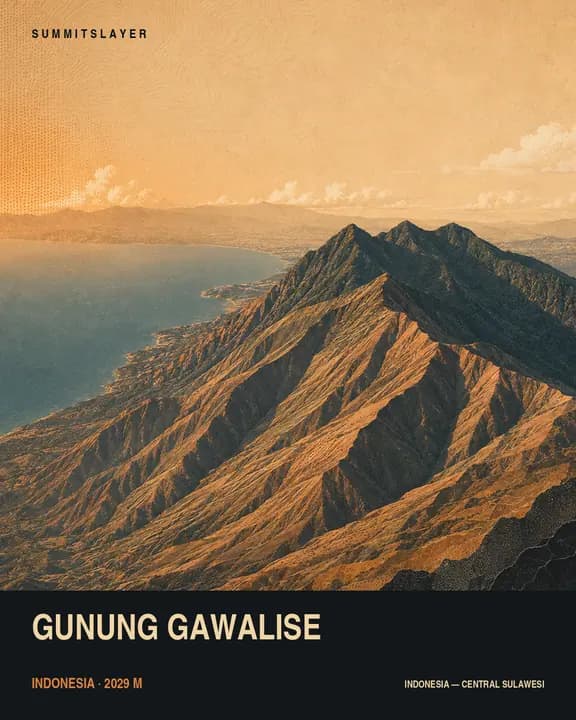 Gunung Gawalise T-shirt mockup