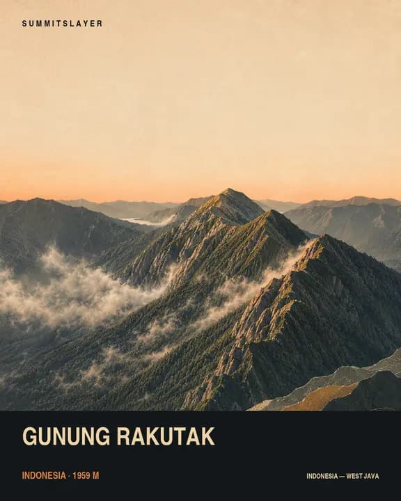 Gunung Rakutak T-shirt mockup