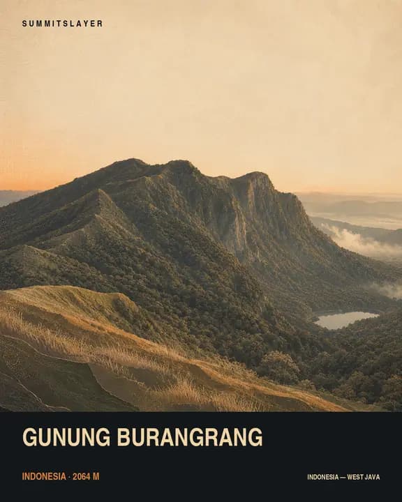 Gunung Burangrang T-shirt mockup