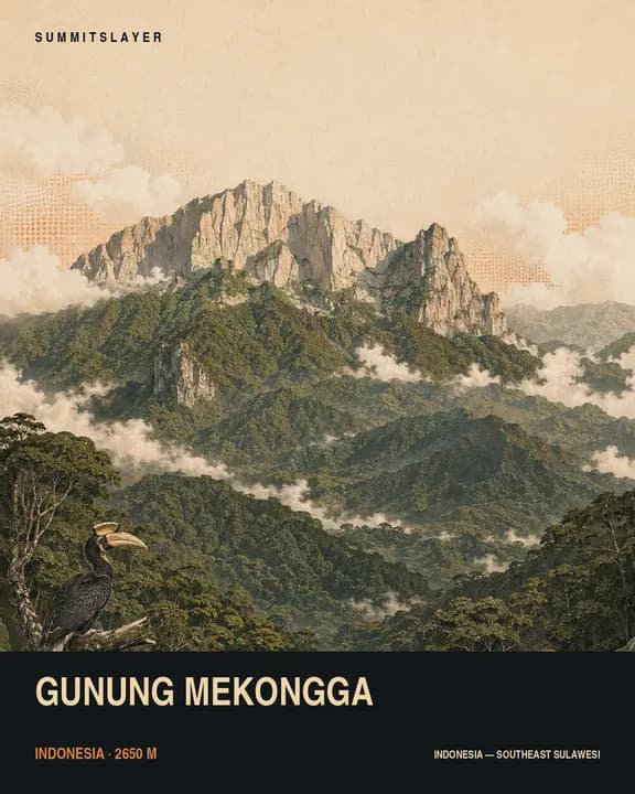 Gunung Mekongga T-shirt mockup