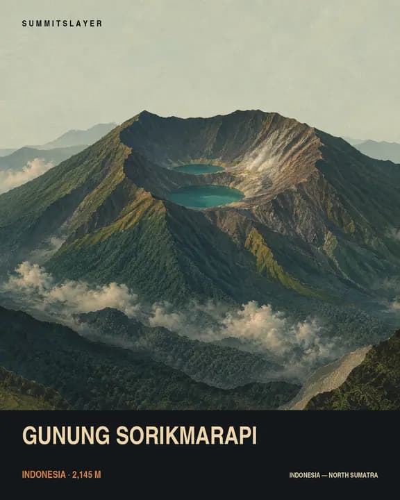 Gunung Sorikmarapi T-shirt mockup