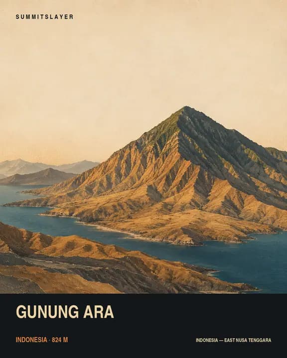 Gunung Ara T-shirt mockup