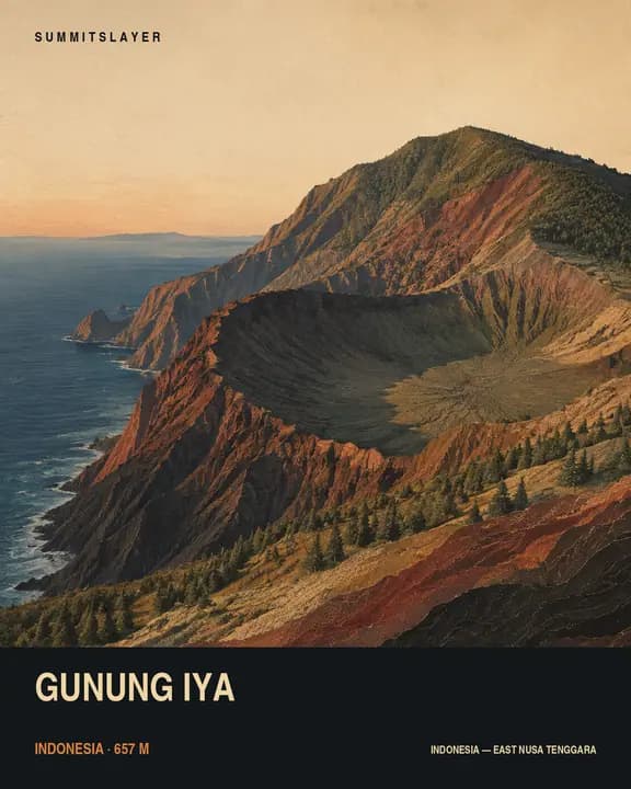 Gunung Iya T-shirt mockup