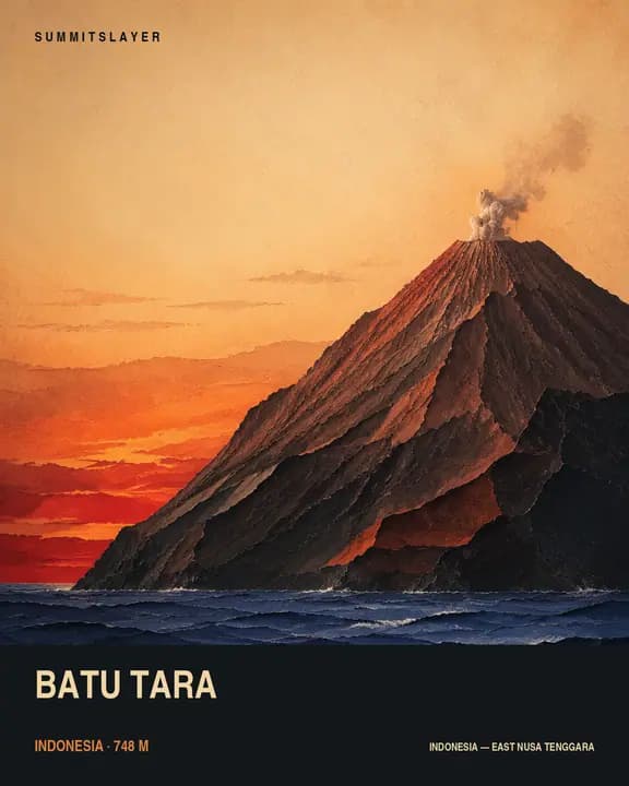 Batu Tara T-shirt mockup