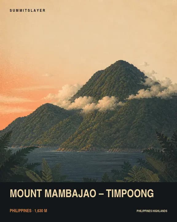 Mount Mambajao T-shirt mockup