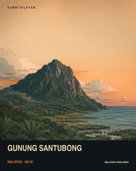 Gunung Santubong T-shirt mockup