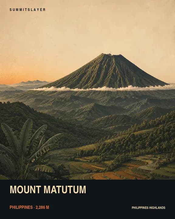 Mount Matutum T-shirt mockup
