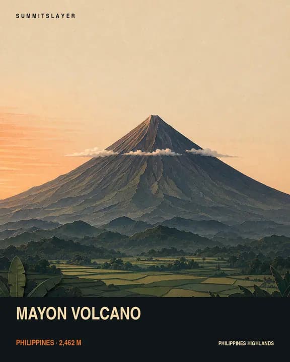 Mayon Volcano T-shirt mockup