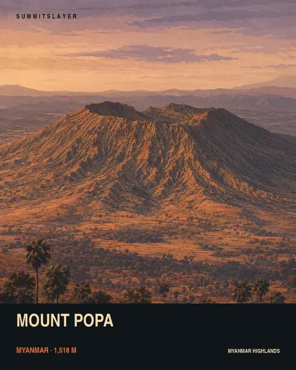 Mount Popa T-shirt mockup