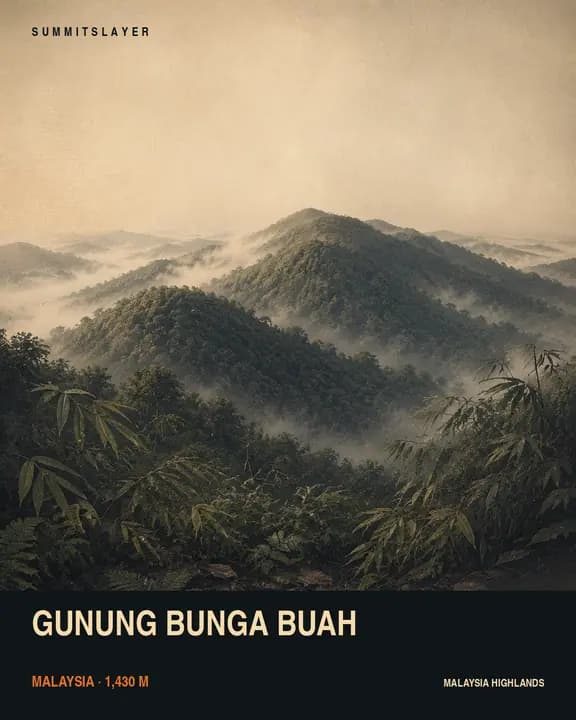 Gunung Bunga Buah T-shirt mockup