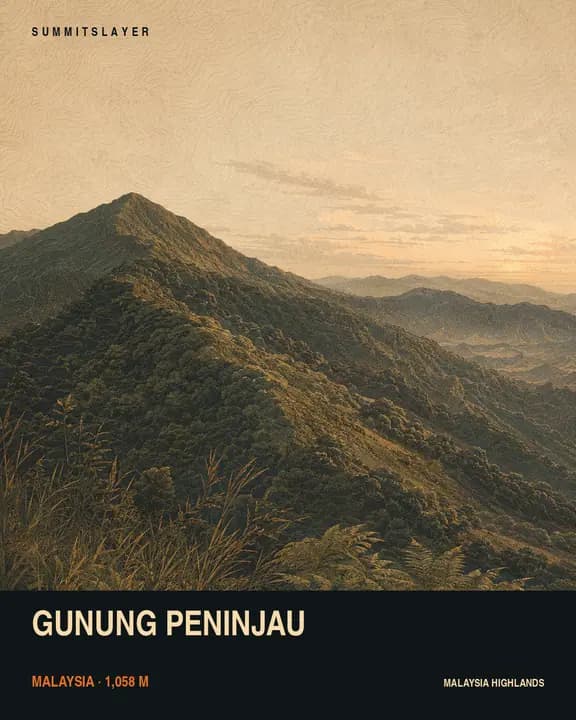 Gunung Peninjau T-shirt mockup