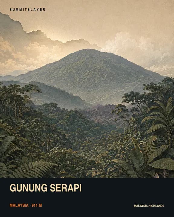 Gunung Serapi T-shirt mockup