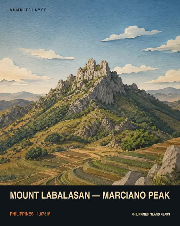 MOUNT LABALASAN — MARCIANO PEAK T-shirt mockup