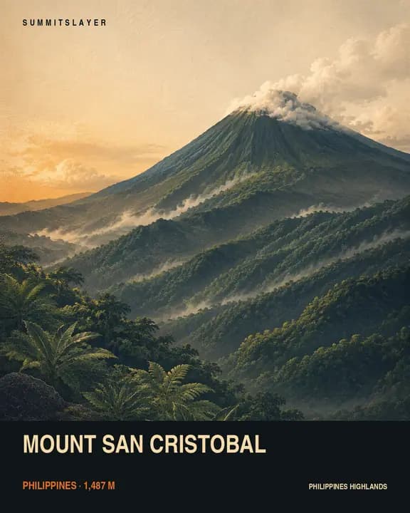 Mount San Cristobal T-shirt mockup