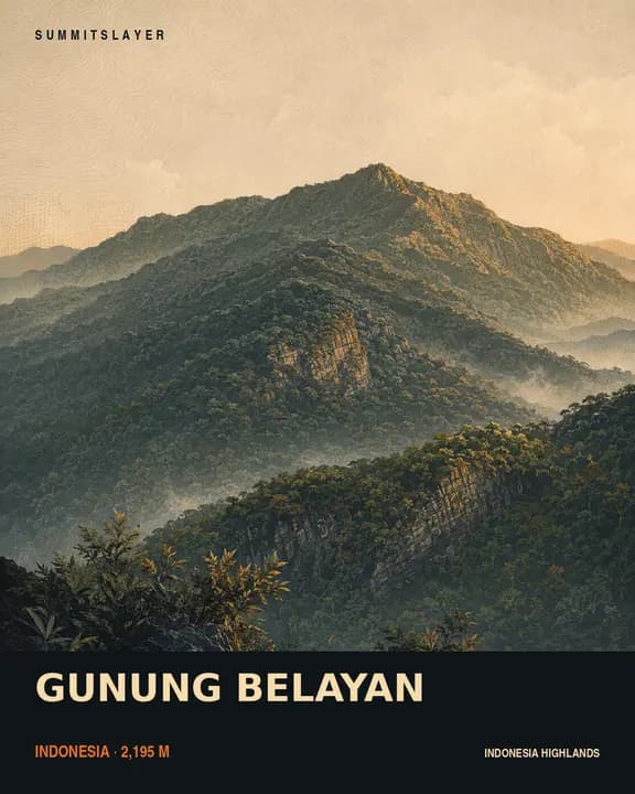 GUNUNG BELAYAN T-shirt mockup