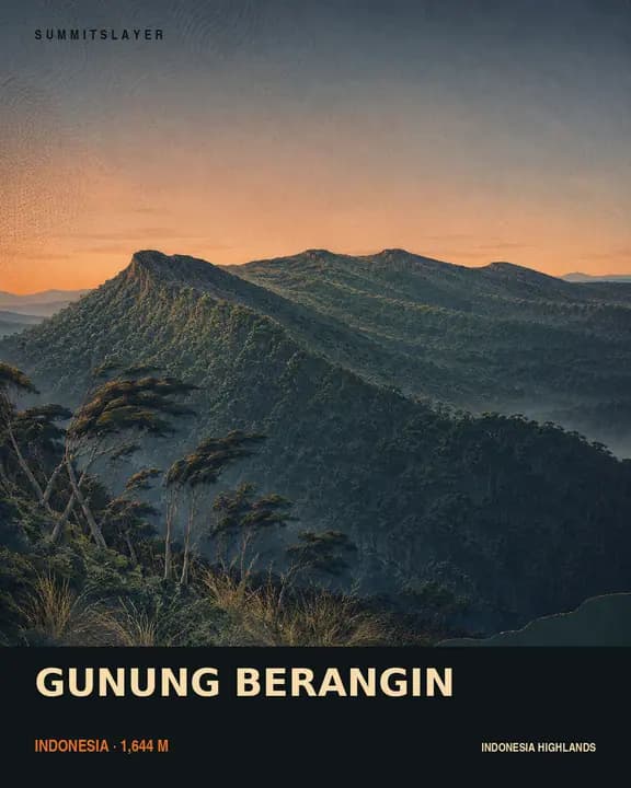 GUNUNG BERANGIN T-shirt mockup