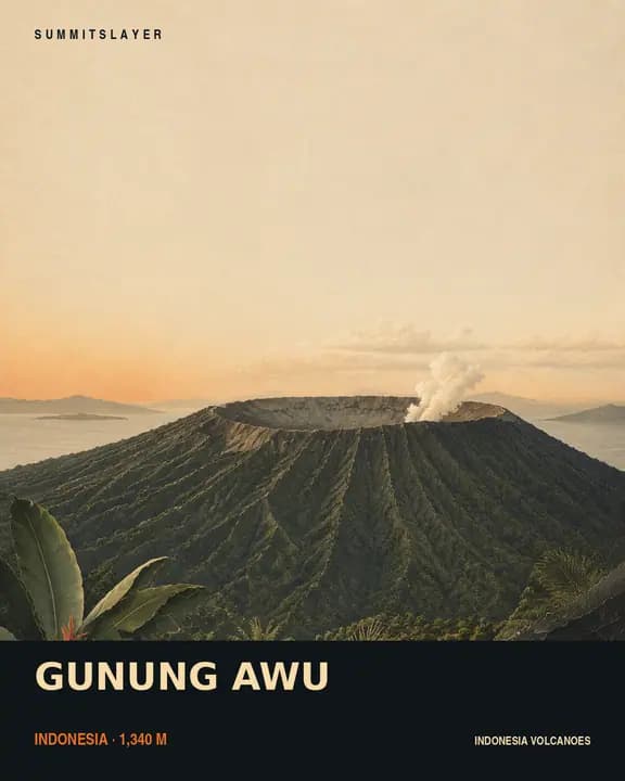 GUNUNG AWU T-shirt mockup