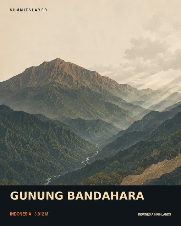 Gunung Bandahara T-shirt mockup