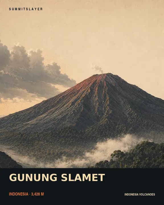 GUNUNG SLAMET T-shirt mockup
