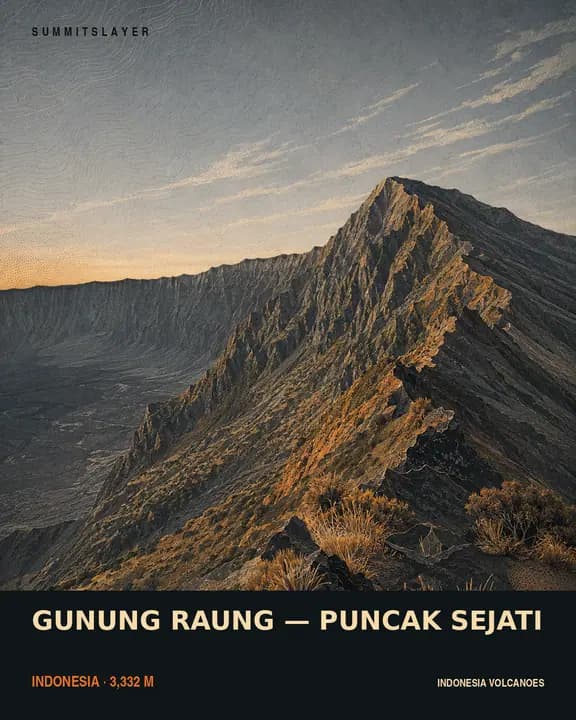 GUNUNG RAUNG — PUNCAK SEJATI T-shirt mockup