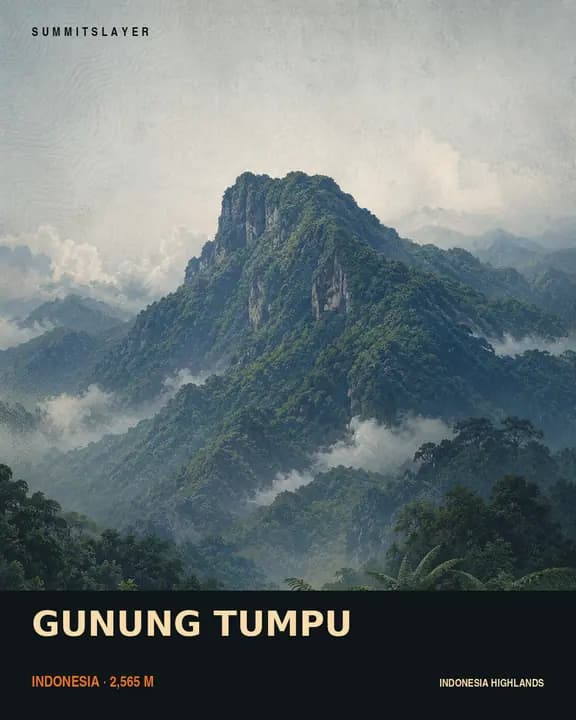 GUNUNG TUMPU T-shirt mockup