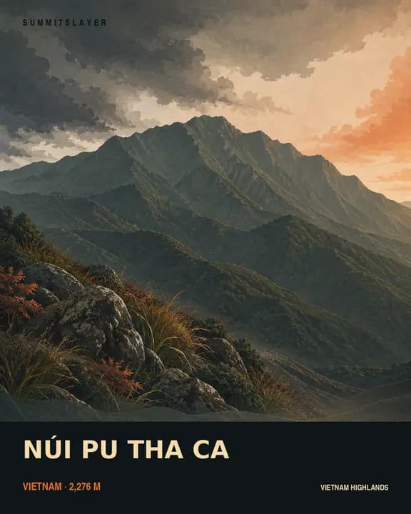 Núi Pu Tha Ca T-shirt mockup
