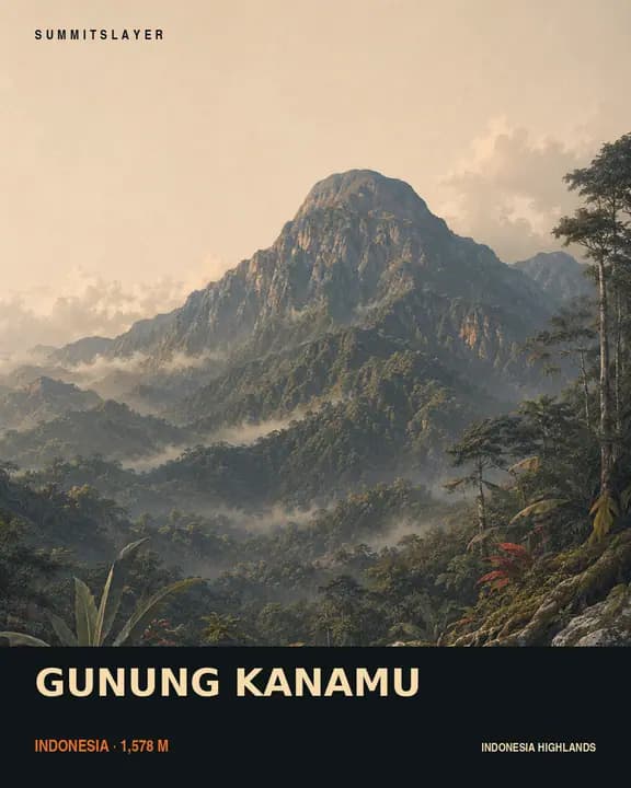 GUNUNG KANAMU T-shirt mockup